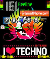 I Love Techno tema screenshot