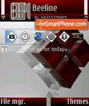 Red Windows tema screenshot