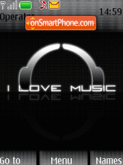 I Love Music tema screenshot