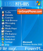 Capture d'écran Windows Mobile 2005 01 thème