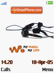 Walkman Music Life es el tema de pantalla