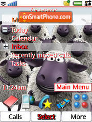Christmas Sheep 01 theme screenshot