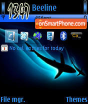 Shark At Night theme screenshot