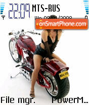 Girl Moto and Car tema screenshot
