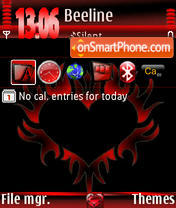 Red Heart ver2 s60v3 tema screenshot