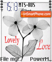 New Love Flower theme screenshot