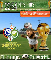 Capture d'écran World Cup 2007 thème
