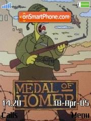 Medal Of Homer es el tema de pantalla