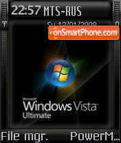 Vista Black 01 es el tema de pantalla