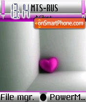 Lonely Love s60v2 es el tema de pantalla