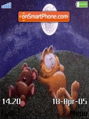 Good Night Garfield tema screenshot