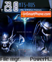 Скриншот темы Alien vs Prredator
