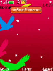 Animated Birds theme screenshot