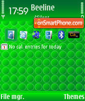 ZZ N A Green theme screenshot