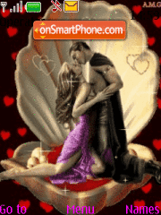 Animated Kiss Love theme screenshot