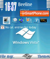 Windows Vista s60v3 es el tema de pantalla