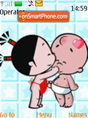 Animated Love Babe theme screenshot