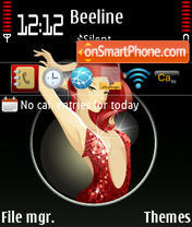 Lady in Red tema screenshot