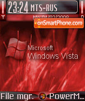 Vista Red es el tema de pantalla