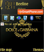 Capture d'écran Dolce Gabbana thème
