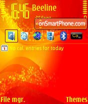 Fire theme screenshot
