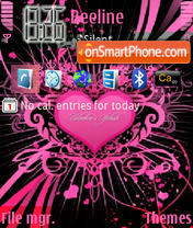 Pink Love tema screenshot