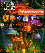Secret Mushrooms tema screenshot
