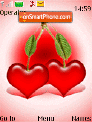 Скриншот темы Animated Berry Heart