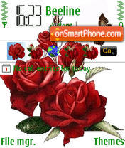 Roses And Butterfly tema screenshot
