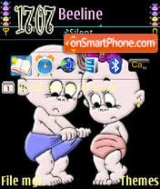 Cute Fun Babyz theme screenshot