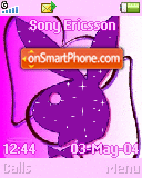 Purple Glitter Bunny tema screenshot