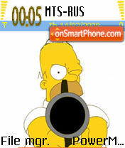 Triggerhappy Homer Animated tema screenshot