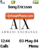 Armani Exchange tema screenshot