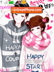 Happy Couple Start es el tema de pantalla