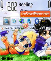 Скриншот темы Naruto Sasuke