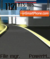 Скриншот темы Animated Road In Motion S60v2