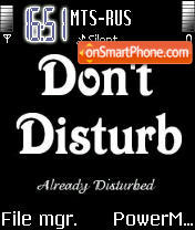 Don't Disturb es el tema de pantalla