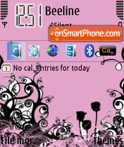 Capture d'écran Pink Flowers thème