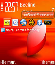 Orange Tear tema screenshot