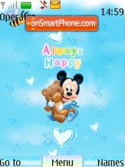 Скриншот темы Animated Mickey
