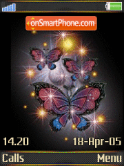 Lighting Butterfly tema screenshot