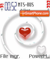 Red Heart Animated 01 tema screenshot