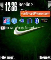 Capture d'écran Nike Green thème