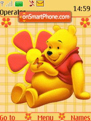 Pooh And Butterfly theme screenshot