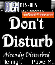 Don't Disturb es el tema de pantalla