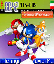 Capture d'écran Sonic thème