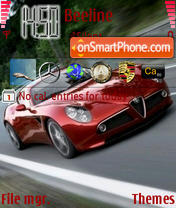 Скриншот темы Red Alfa Romeo