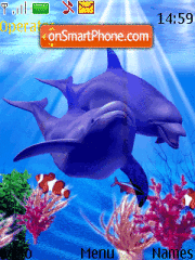 Скриншот темы Animated 3d Dolphin