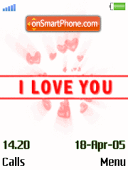 Animated Heart Love theme screenshot