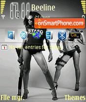 Weapon Girls 240x320 es el tema de pantalla